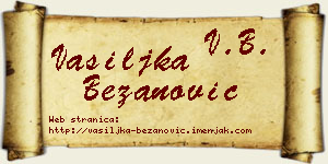 Vasiljka Bežanović vizit kartica